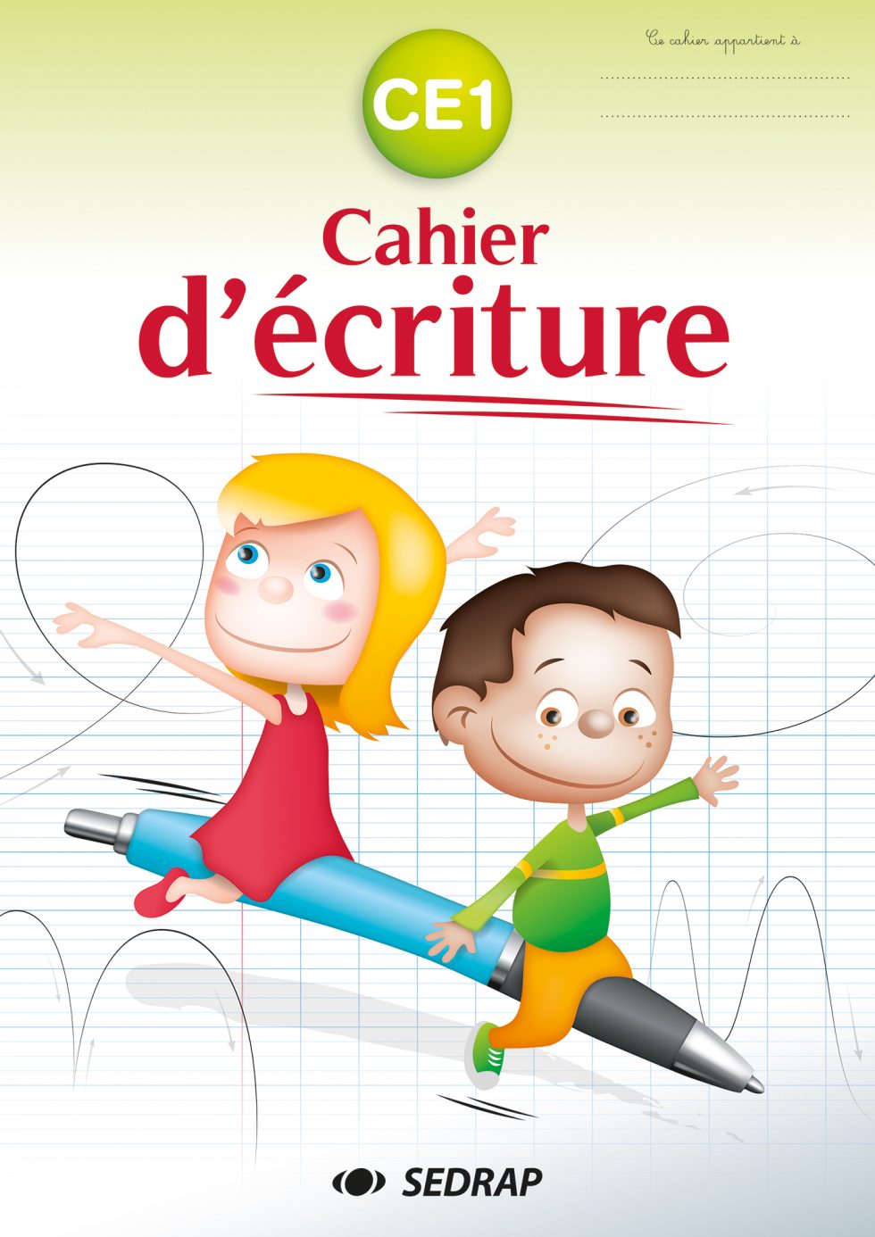 Page De Garde Cahier écriture Tatonnée CAHIER D'ECRITURE CE1 - Sedrap